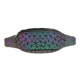Geometric Waist Bag for Women Girls Fanny Pack Hip Belt Money Travel Bag
