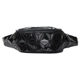 Geometric Waist Bag for Women Girls Fanny Pack Hip Belt Money Travel Bag