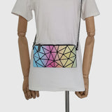 Geometric Rainbow Crossbody Shoulder Bag for Women