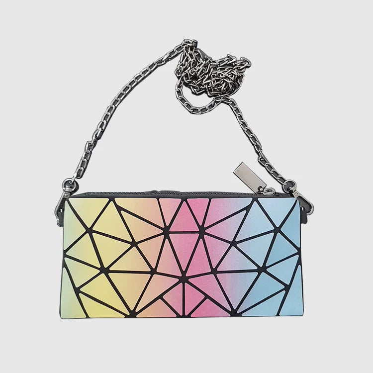 Geometric Rainbow Crossbody Shoulder Bag for Women