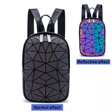 Geometric Luminous Women's Backpack Diamond Lattice Glowing