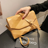 Geometry Envelope PU Leather Crossbody Shoulder Bag for Women