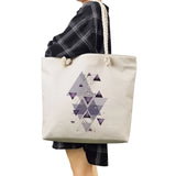 Geometry Print Women Lady Handbags High Folding Reusable Shopper Bags