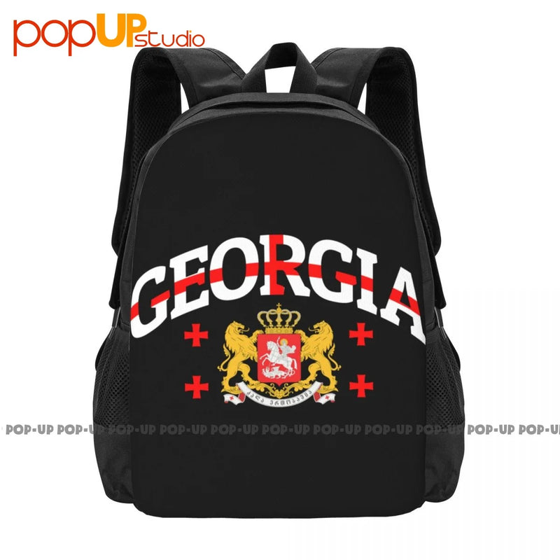 Georgia Flag Georgian Diaspora Patriotic Nationality Patrio Backpack