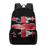 Georgia Flag 3D Pattern School Bag for Children Girls Boys