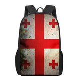 Georgia Flag 3D Pattern School Bag for Children Girls Boys