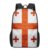 Georgia Flag 3D Pattern School Bag for Children Girls Boys
