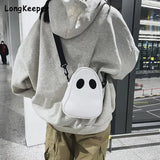 Funny Personality PU Shoulder Bag Devil Stitching Tide Satchel B