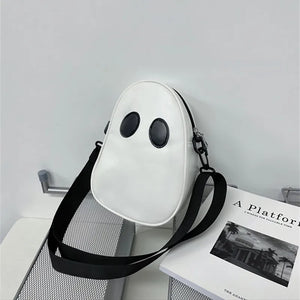 Funny Personality Shoulder Bag Devil Clash Colors Stitching Tide PU Satchel