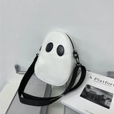 Funny Personality Shoulder Bag Devil Clash Colors Stitching Tide PU Satchel
