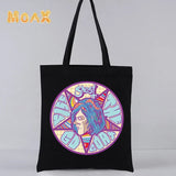 Ghost Band Shoulder Bags Grunge Metal Harajuku Shopping Bags Canvas Tote