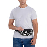 Ghost Face Print Waist Bag Scary Halloween Fisherman Work Waist Pack