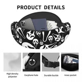 Ghost Face Print Waist Bag Scary Halloween Fisherman Work Waist Pack