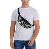 Ghost Face Print Waist Bag Scary Halloween Fisherman Work Waist Pack