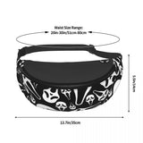 Ghost Face Print Waist Bag Scary Halloween Fisherman Work Waist Pack
