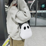 Ghost Funny Leather Shoulder Bag Devil Messenger Handbags Small Casual Satchel