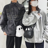 Ghost Funny Leather Shoulder Bag Devil PU Crossbody Bags