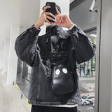 Funny Ghost Devil Leather Shoulder Bag for Travel