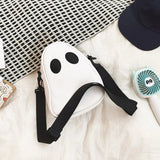 Funny Ghost Devil Leather Shoulder Bag for Travel