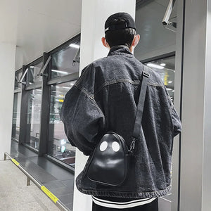 Funny Ghost Devil Leather Shoulder Bag for Travel