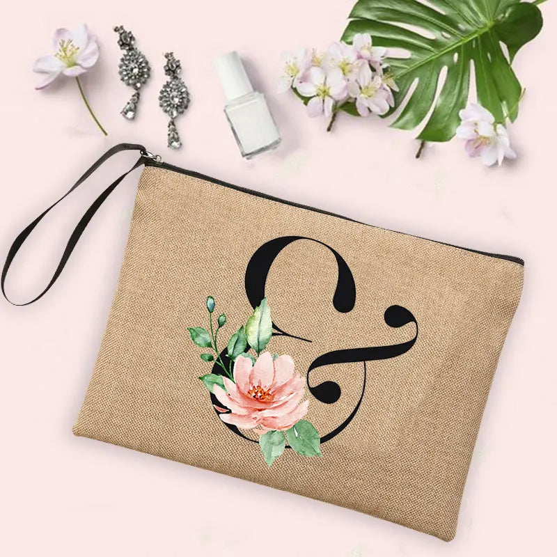 26 Letter Printing Woman's Make Up Bags Handbags Organizers Travel Toiletry Bags