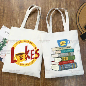 Gilmore Girls Cartoon Graphic Coffee Women's Travel Shopper Bags