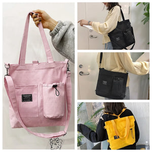 Girl School Backpack Bookbags Crossbody Messenger Bag Canvas Shoulder Bag Women