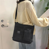 Girl School Backpack Bookbags Crossbody Messenger Bag Canvas Shoulder Bag Women