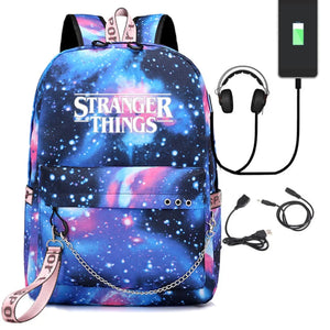 Girl Backpack USB Charging School Bag Teenage Women Large Capacity