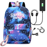 Girl Backpack USB Charging School Bag Teenage Women Large Capacity