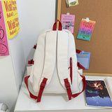 Girl Badge Travel Book Laptop Backpack Women School Bag Ladies Nylon Leisure