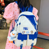 Girl Badge Travel Book Laptop Backpack Women School Bag Ladies Nylon Leisure