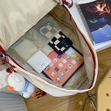 Girl Badge Travel Book Laptop Backpack Women School Bag Ladies Nylon Leisure