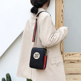 Small Square Shoulder Bag Canvas Crossbody Vintage Messenger Pack