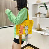 Girl Canvas Shoulder Bag Women Shopping Bag Teenage Women Messenger Bags Ladies
