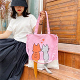 Girl Canvas Shoulder Bag Women Shopping Bag Teenage Women Messenger Bags Ladies