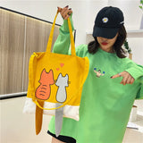 Girl Canvas Shoulder Bag Women Shopping Bag Teenage Women Messenger Bags Ladies