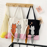 Girl Canvas Shoulder Bag Women Shopping Bag Teenage Women Messenger Bags Ladies