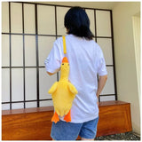 Girl Cartoon Duck Doll Shoulder Bag Plush Cross-body Lady
