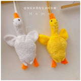 Girl Cartoon Duck Doll Shoulder Bag Plush Cross-body Lady