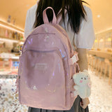 Girl Travel School Bag Nylon Student Backpack Ladies Leisure Book Bags