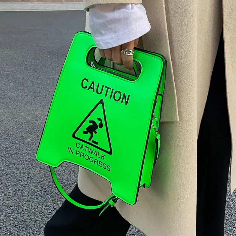 Fluorescent Letters Sign Crossbody Bag for Women