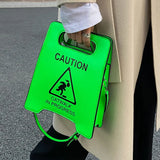 Fluorescent Letters Sign Crossbody Bag for Women