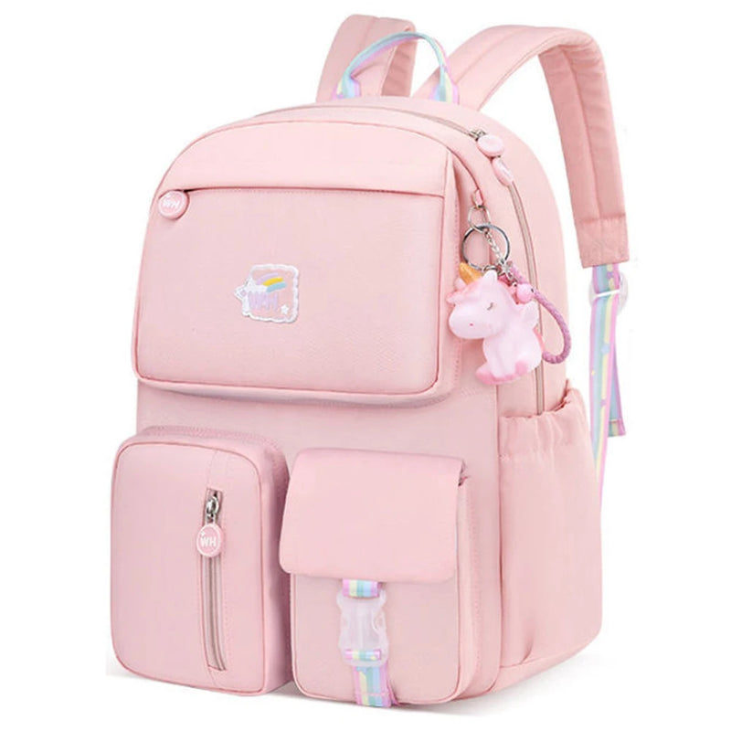 Girl Cartoon Backpack Middle School Student Book Bag Travel Rucksack