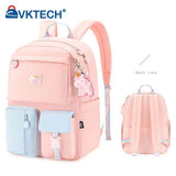 Girl Cartoon Backpack Middle School Student Book Bag Casual Travel Women Rucksac