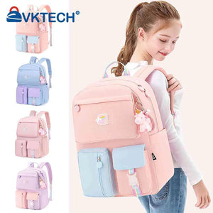 Girl Cartoon Backpack Middle School Student Book Bag Casual Travel Women Rucksac