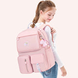 Girl Cartoon Backpack Middle School Student Book Bag Casual Travel Rucksack