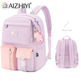 Girl Cartoon Backpack Middle School Student Book Bag Travel Rucksack