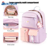 Girl Cartoon Backpack Middle School Student Book Bag Casual Travel Women Rucksac
