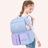 Girl Cartoon Backpack Middle School Student Book Bag Casual Travel Rucksack